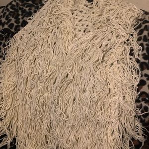 Fringe beige vest